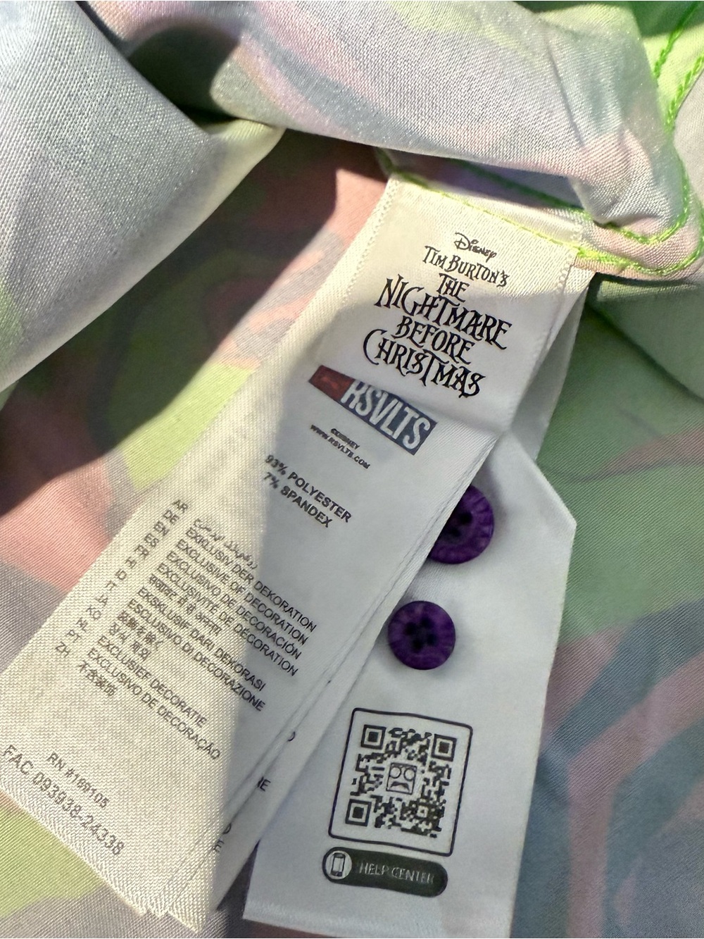 RSVLTS Disney Parks California Adventure Oogie Boogie Bash Sz XL Button Up NWT! - Picture 5 of 11